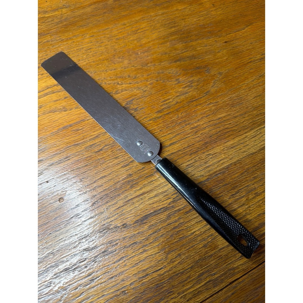 Ekco Vintage Icing Spatula Stainless Steel Black Handle Made in USA 11.5 Inch